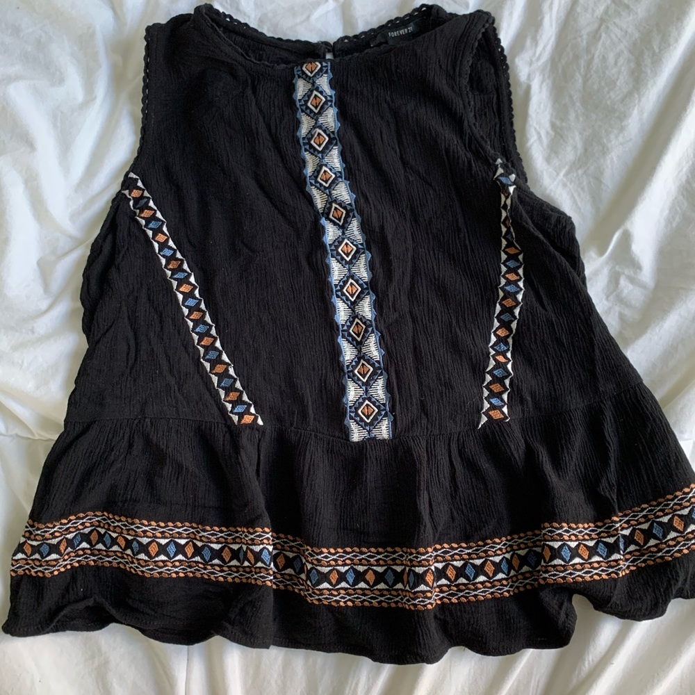 Forever 21 printed tank top! Barely worn!